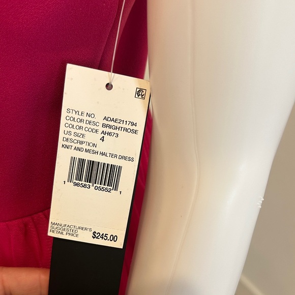 Adrianna Papell Vibrant Pink Tiered Midi Dress - Picture 4 of 9